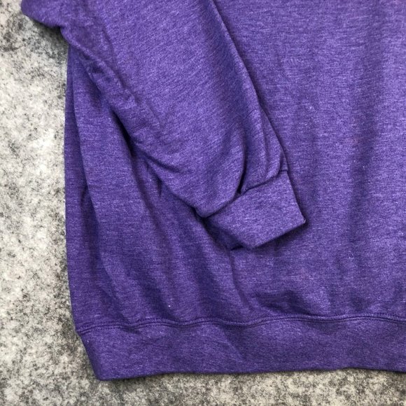 Anvil Sweater 3XL Womens Royal Purple Heathered Knit Crewneck Pullover Casual - Picture 2 of 10